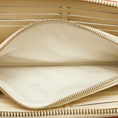 Pre-owned Louis Vuitton Blanc White Leather Coin Purse/coin Case () In Blanc, White