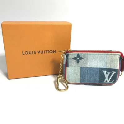 Pre-owned Louis Vuitton Blue Denim Coin Purse/coin Case ()