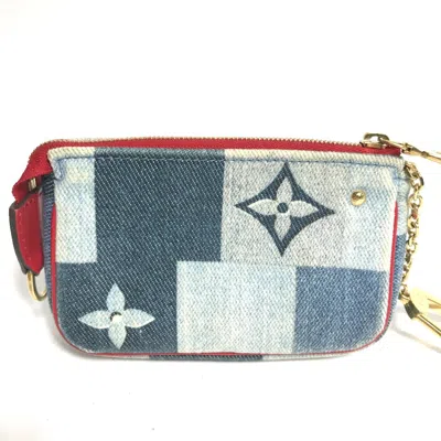 Pre-owned Louis Vuitton Blue Denim Coin Purse/coin Case ()