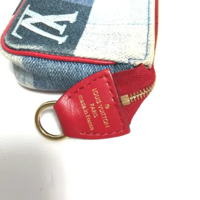 Pre-owned Louis Vuitton Blue Denim Coin Purse/coin Case ()