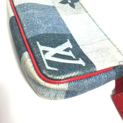 Pre-owned Louis Vuitton Blue Denim Coin Purse/coin Case ()