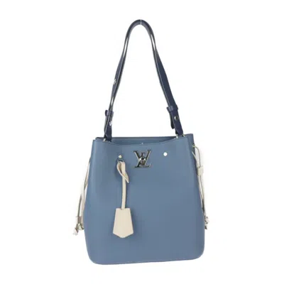 Pre-owned Louis Vuitton Blue Jean Leather Handbag Shoulder Bag Tote Bag ()