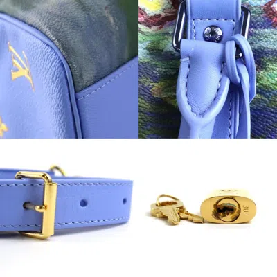 Pre-owned Louis Vuitton Blue Leather Boston Bag Handbag ()