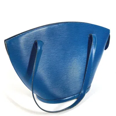 Pre-owned Louis Vuitton Blue Leather Tote Bag ()