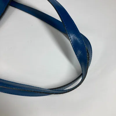 Pre-owned Louis Vuitton Blue Leather Tote Bag ()