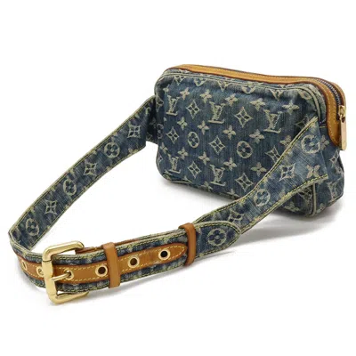 Pre-owned Louis Vuitton Blue Monogram Denim Fanny Pack Shoulder Bag ()