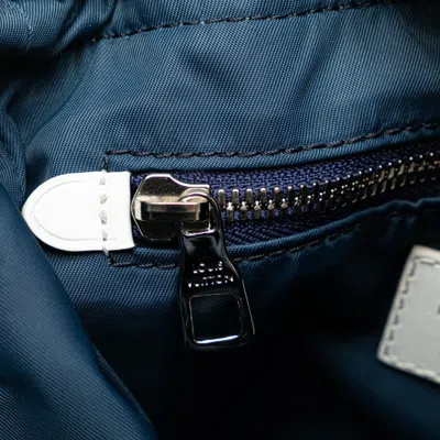 Pre-owned Louis Vuitton Blue Navy Cotton Canvas Leather Shoulder Bag () In Blue, Navy