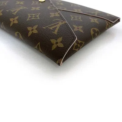 Pre-owned Louis Vuitton Bordeaux Brown Monogram Pink Red Color Monogram Clutch Bag Pouch () In Bordeaux, Brown, Monogram, Pink, Red Color