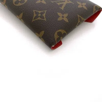 Pre-owned Louis Vuitton Bordeaux Brown Monogram Pink Red Color Monogram Clutch Bag Pouch () In Bordeaux, Brown, Monogram, Pink, Red Color