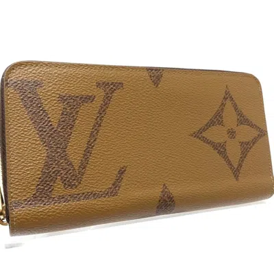 Pre-owned Louis Vuitton Brown Canvas Long Wallet (bi-fold) ()