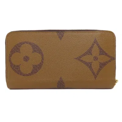 Pre-owned Louis Vuitton Brown Canvas Long Wallet (bi-fold) ()