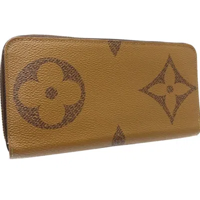 Pre-owned Louis Vuitton Brown Canvas Long Wallet (bi-fold) ()