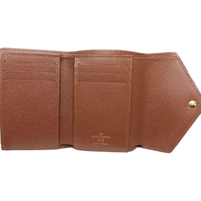 Pre-owned Louis Vuitton Brown Canvas Wallet (tri-fold) ()