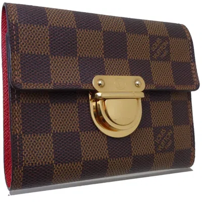 Pre-owned Louis Vuitton Brown Damier Canvas Damier Canvas Wallet (tri-fold) () In Brown, Damier Canvas
