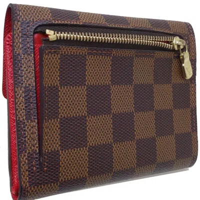 Pre-owned Louis Vuitton Brown Damier Canvas Damier Canvas Wallet (tri-fold) () In Brown, Damier Canvas
