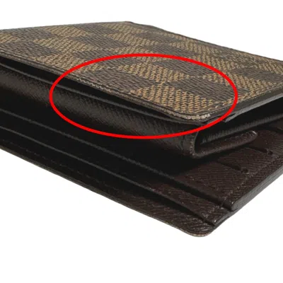 Pre-owned Louis Vuitton Brown Damier Canvas Wallet (bi-fold) ()