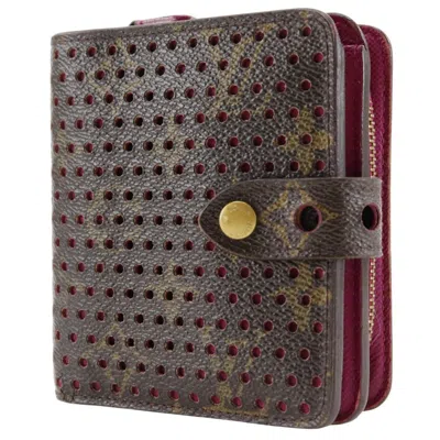 Pre-owned Louis Vuitton Brown Fuchsia Monogram Pink Monogram Wallet (bi-fold) () In Brown, Fuchsia, Monogram, Pink