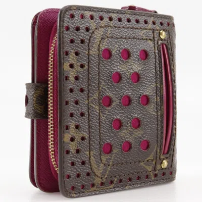 Pre-owned Louis Vuitton Brown Fuchsia Monogram Pink Monogram Wallet (bi-fold) () In Brown, Fuchsia, Monogram, Pink