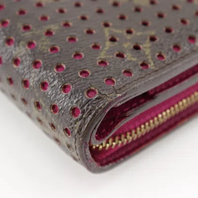 Pre-owned Louis Vuitton Brown Fuchsia Monogram Pink Monogram Wallet (bi-fold) () In Brown, Fuchsia, Monogram, Pink