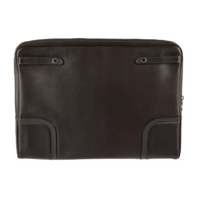Pre-owned Louis Vuitton Brown Leather Clutch Bag Handbag ()