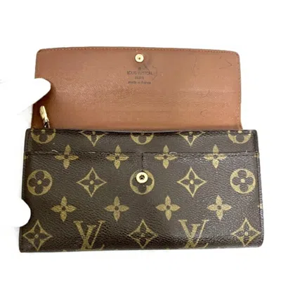 Pre-owned Louis Vuitton Brown Long Wallet (bi-fold) ()