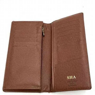 Pre-owned Louis Vuitton Brown Long Wallet (bi-fold) ()