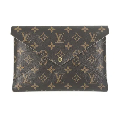 Pre-owned Louis Vuitton Brown Monogram Canvas Clutch Bag Pochette Pouch ()