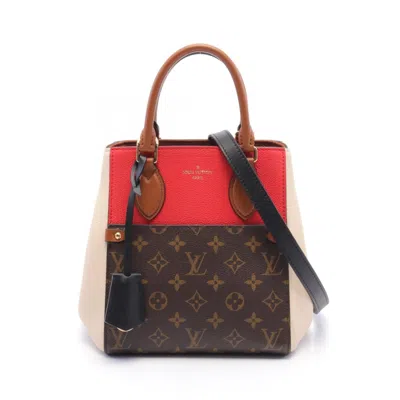 Pre-owned Louis Vuitton Brown Monogram Multi-color Coated Canvas Leather Tote Bag () In Brown, Monogram, Multi-color