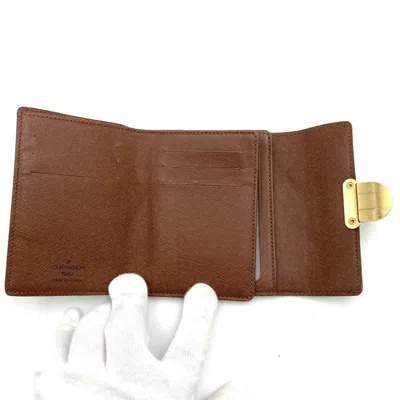 Pre-owned Louis Vuitton Brown Monogram Wallet (tri-fold) ()
