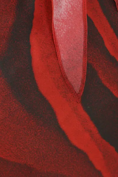 Roberto Cavalli Garden Rose-print Maxi Dress In Red
