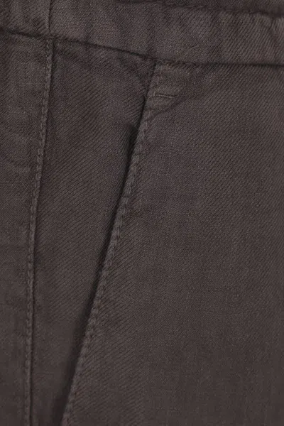 Brunello Cucinelli Linen Trousers Pants Brown In Brown