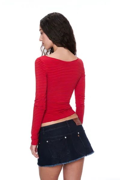 Ho24 Amelia Top In Red Stripe