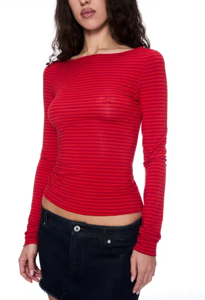 Ho24 Amelia Top In Red Stripe