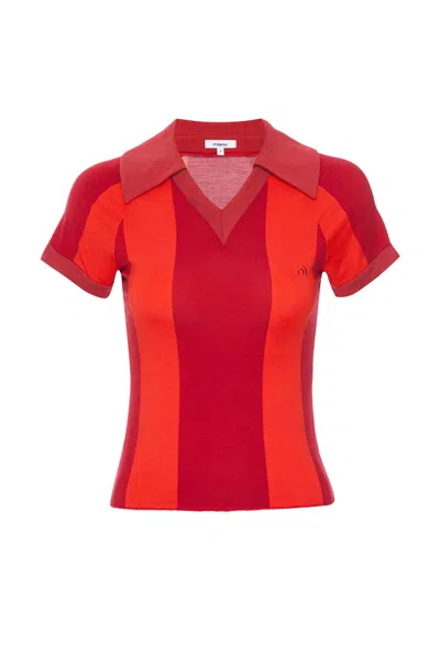 Ho24 Mel Top In Red Stripe