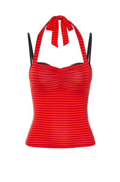 Ho24 Pilar Top In Red Stripe