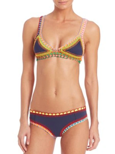 Shop Kiini Tasmin Boyshort Bikini Bottom In Navy Multi