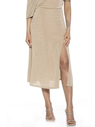 Alexia Admor Midi Skirt In Brown