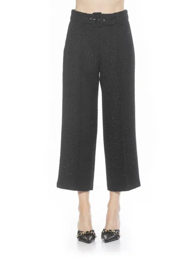 Alexia Admor Illy Wide Leg Sequin Pants In Black
