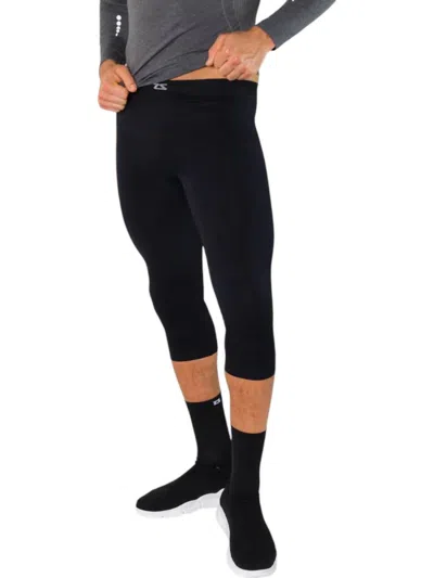 Zensah 3/4 High Compression Capri Tights In Black In Black