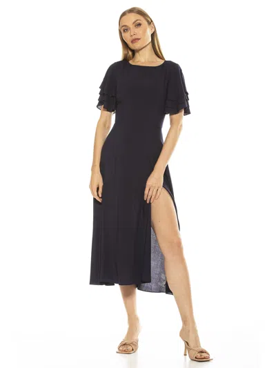 Alexia Admor Lilia Midi Dress In Blue