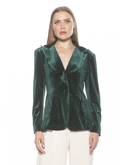 Alexia Admor Women's Kai Studded Velvet Blazer In Gold