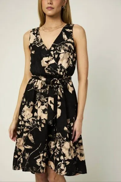 Gilli Floral Harmony Burnout Hi-lo Dress In Black In Black