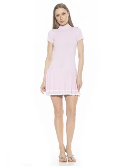 Alexia Admor Devika Pleated Knit Dress In Pink