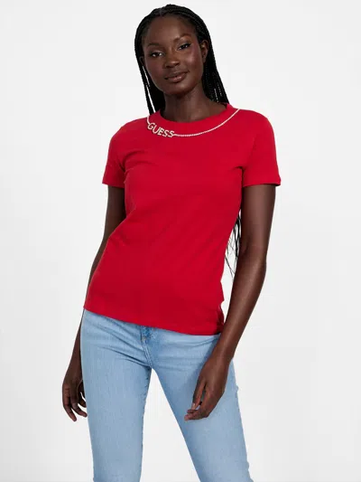 Guess Factory Eco Charies Tee In Red