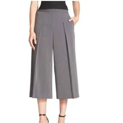 Chelsea28 Pleat Front Wide Leg Culottes In Gray In Grey
