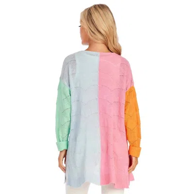 Mudpie Parker Pastel Colorblock Cardigan In Multi In Multi