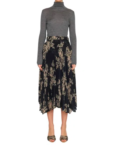Christy Lynn Gwen Skirt In Black Rose In Pink