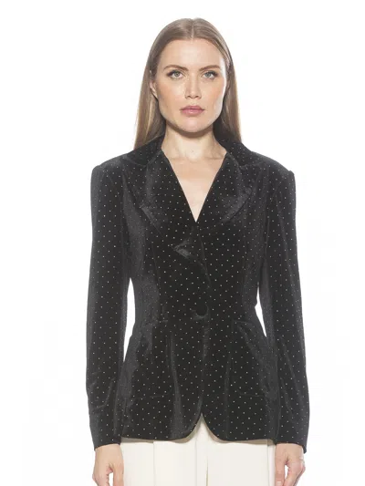 Alexia Admor Women's Kai Studded Velvet Blazer In Black
