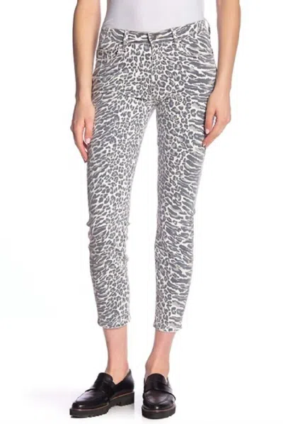 Current Elliott Animal Print Crop Skinny Jeans In Multicolor In Multi
