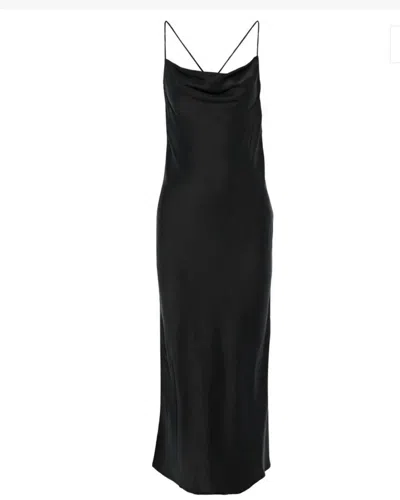 Iro Luza Long Satiny Dress In Black
